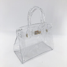 Fashion Clear Pvc Purse Bags For Womens See Through Plastic Bag For Working Waterprof Transparent Handbags