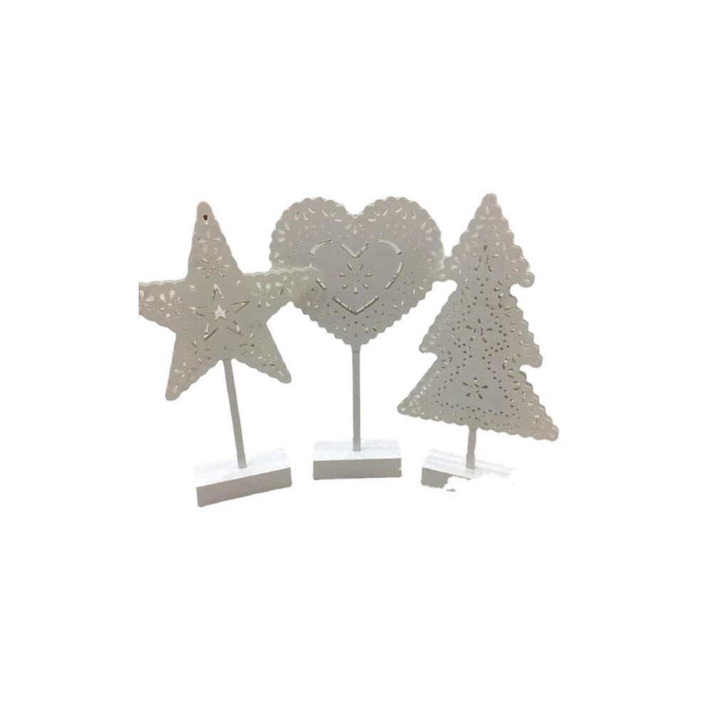 (Christmas Tree) Battery Powered Star Christmas Tree Heart LED Night Light Table Lamp Home Decoration