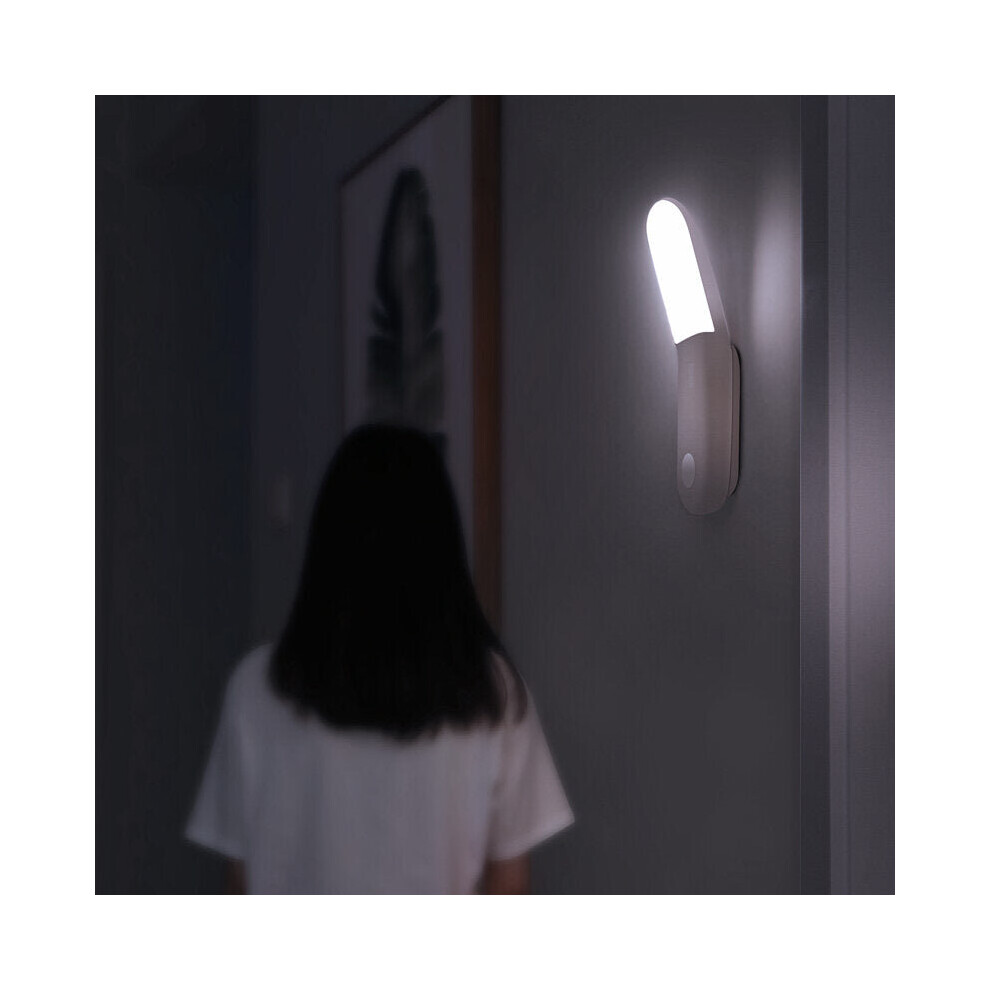 (Cold White) PIR LED Motion Sensor Light Y-Shape Aisle Light Magnetic Bedside Emergency Night Light Closet Wardrobe Stairs 0.5W USB