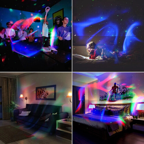 (Sunset+Aurora) RGB LED Star Sky Projection Lamp Sync With Music Remote Control Timed Sleep Function 2