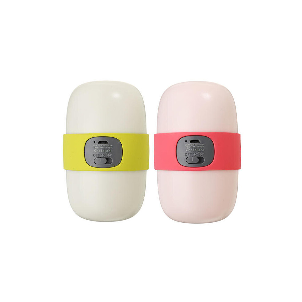 (Pink) USB Rechargeable Timing Night Light Handheld Sleep Lamp for Baby Kids Nursery Bedside