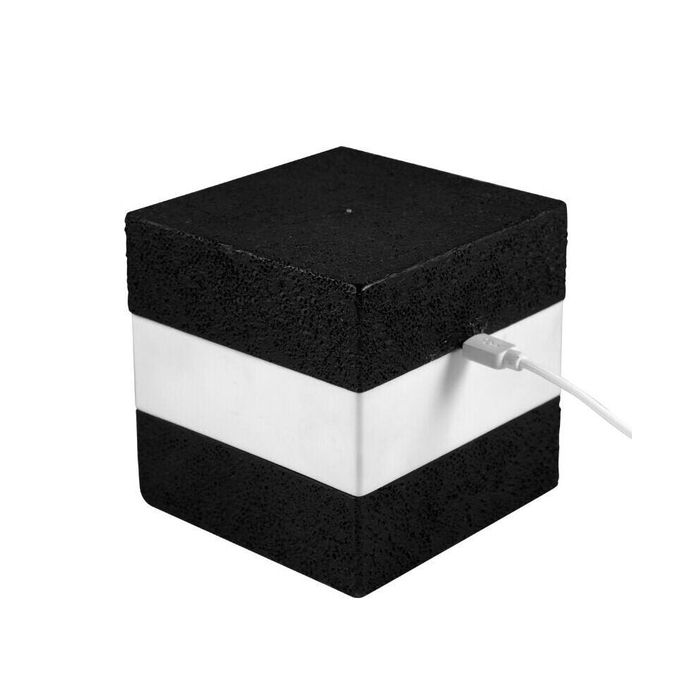 (Black, 3 Light Colors Mode) LED Cube Night Light USB Rechargeable Touch Night Light Bar Cafe Restaurant Decoration Atmosphere Light