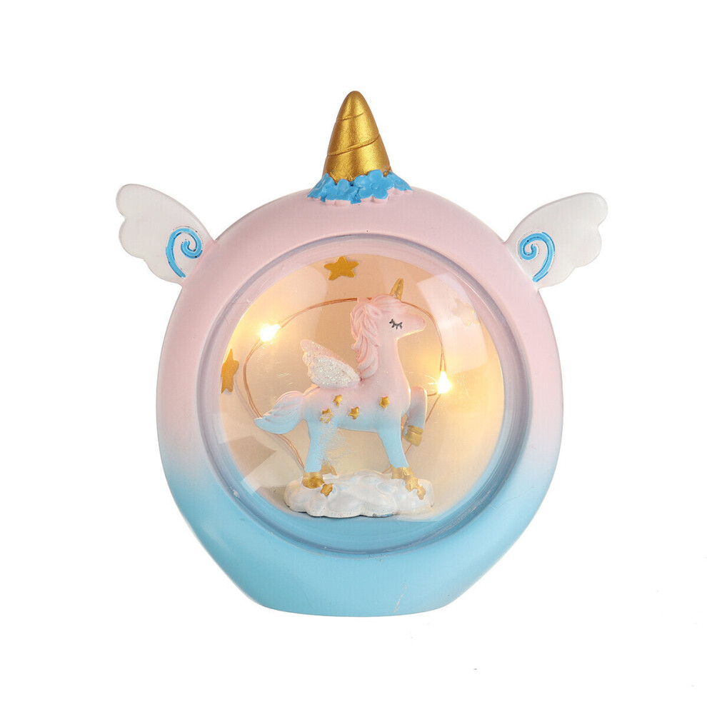 (Pink) Resin Cartoon Horse Night Light Baby Study Bedroom Lamp Bedside Table Decor Gift