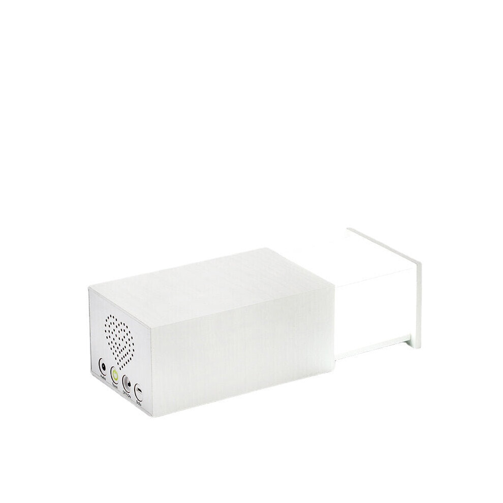 (white) Drawer Type Bluetooth Speaker LED Night Light Smart Wooden Music Box Adjustable Desk Table Lamp
