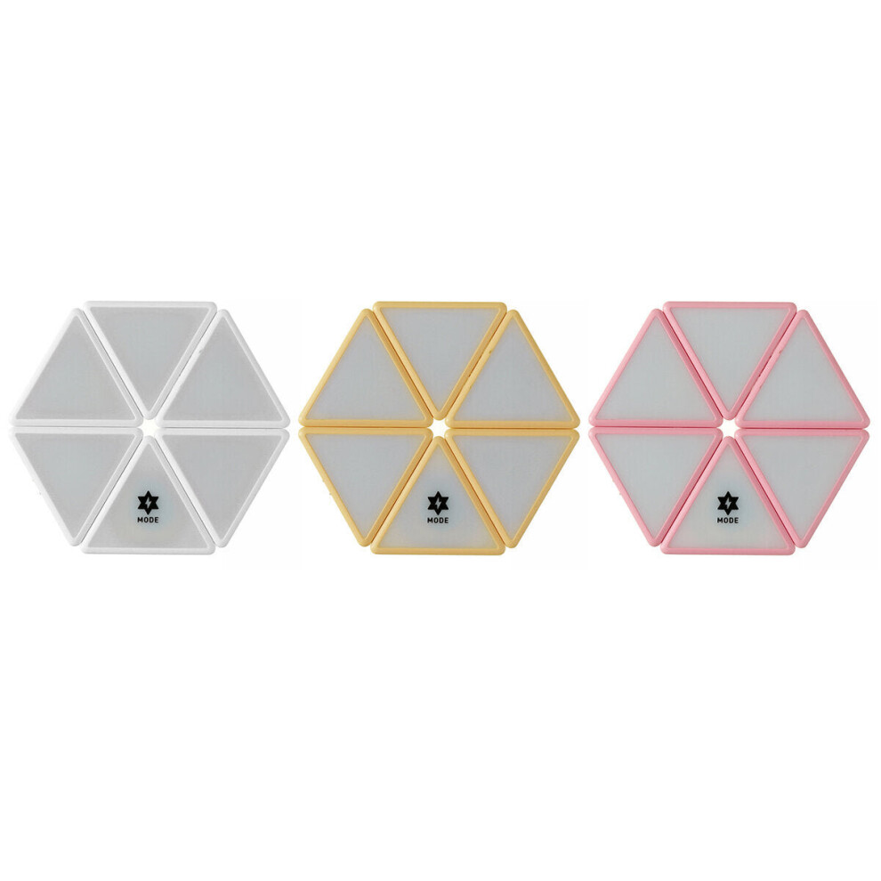 (White) DC5V USB DIY Smart Puzzle Night Light Touch-sensitive Color-changing Toy