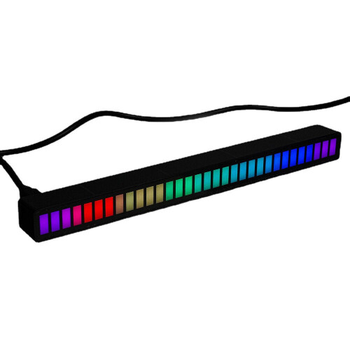 DC 5V Pickup Level Atmosphere Light Car Interior Modification Desktop Audio Spectrum RGB Voice Control 1