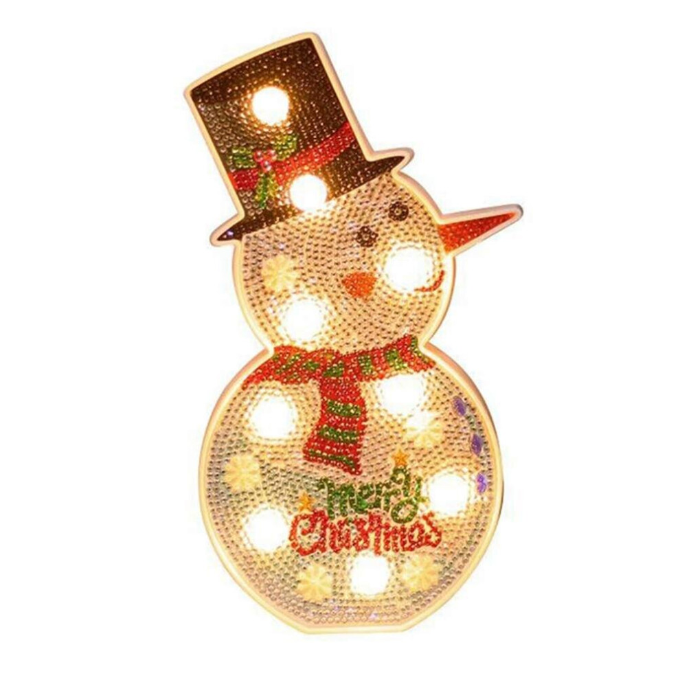 (Snowman) Creative Colorful Christmas Tree Snowman LED Night Light Decorative Table Lamp Home