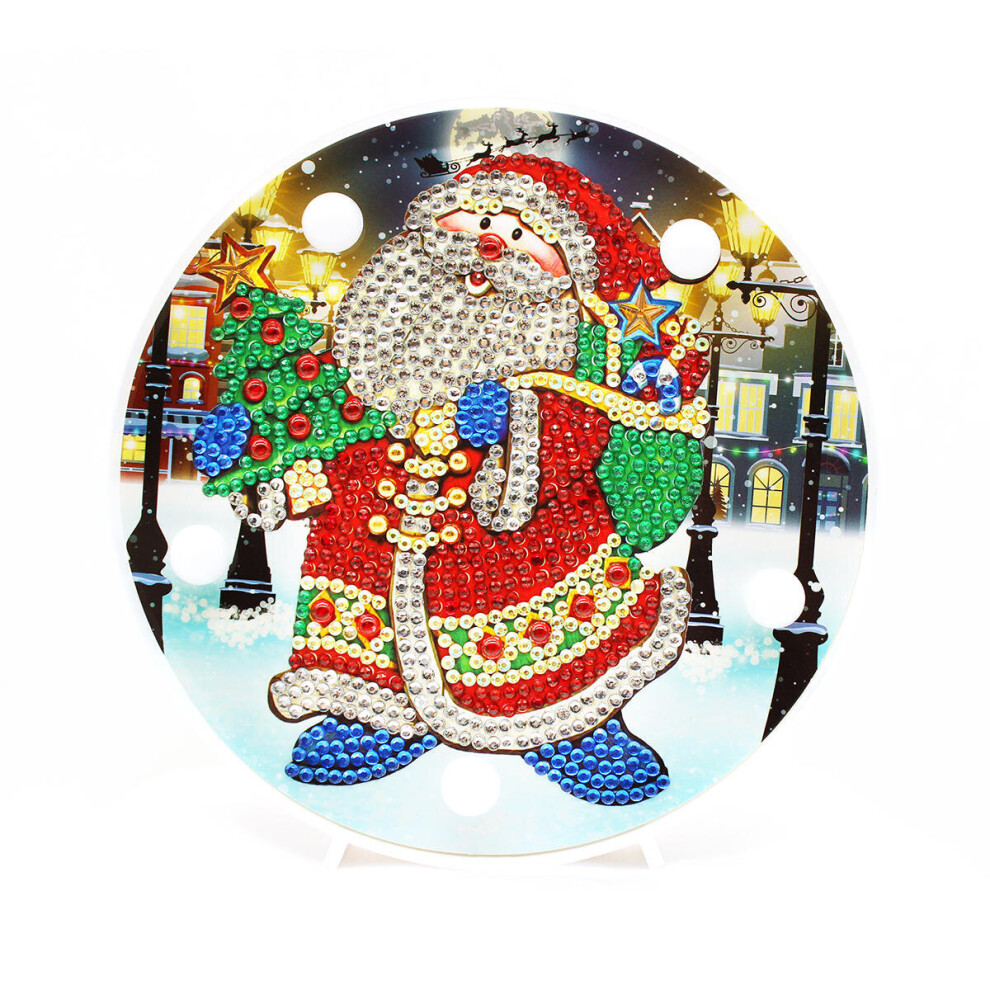 (Santa Claus) Christmas Tree LED Night Light DIY Diamond Home Bedroom Colorful Decorative Lamp