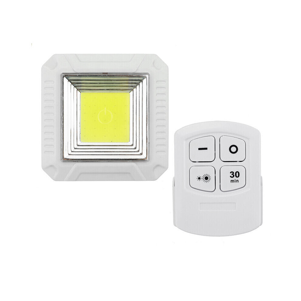 ((Square) COB light + remote control) Cabinet Light Auto PIR Kitchen Wardrobe Cupboard Closet Motion Sensor Lamp