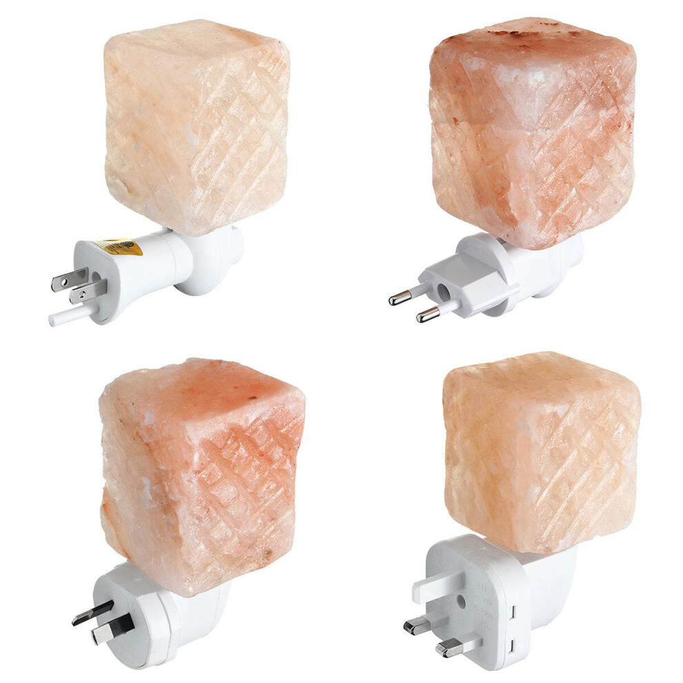 (AU Plug) Natural Crystal Himalayan Glow Hand Carved Crystal Salt Night Lamp Wall Light AC110-240V