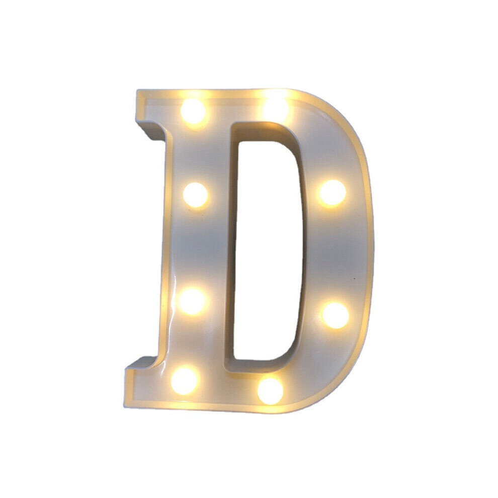 (D) LED English Letter And Symbol Pattern Night Light Home Room Proposal Decor Creative Modeling Lights For Bedroom Birthday Party