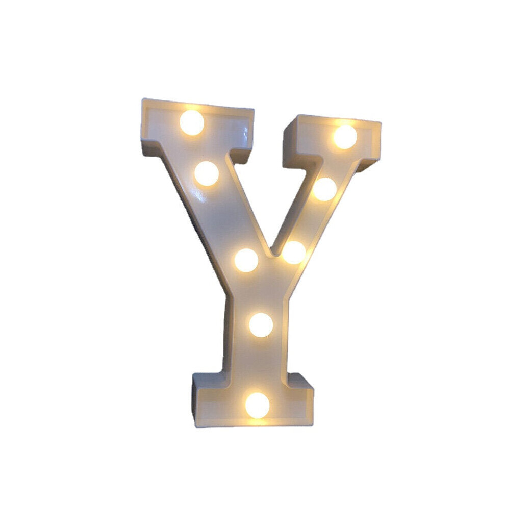 (Y) LED English Letter And Symbol Pattern Night Light Home Room Proposal Decor Creative Modeling Lights For Bedroom Birthday Party