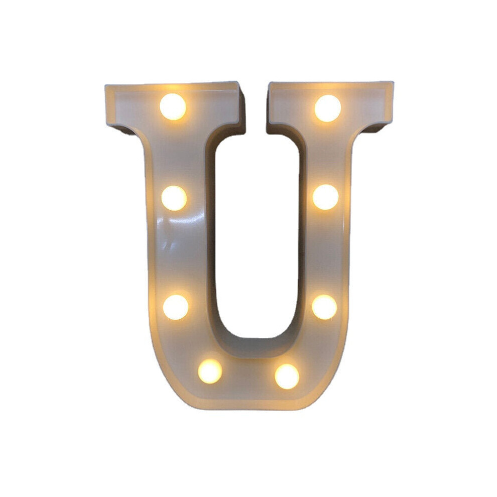 (U) LED English Letter And Symbol Pattern Night Light Home Room Proposal Decor Creative Modeling Lights For Bedroom Birthday Party