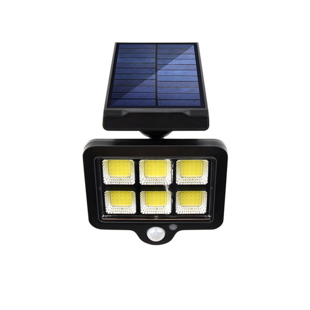 (Six Grid 120COB Remote Control) 20W Waterproof Outdoor Solar Powered LED Wall Solar Light for Home Garden Solar Lamp