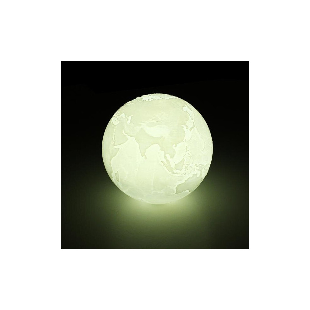 18cm 3D Earth Lamp USB Rechargeable Touch Sensor Color Changing LED Night Light Gift DC5V