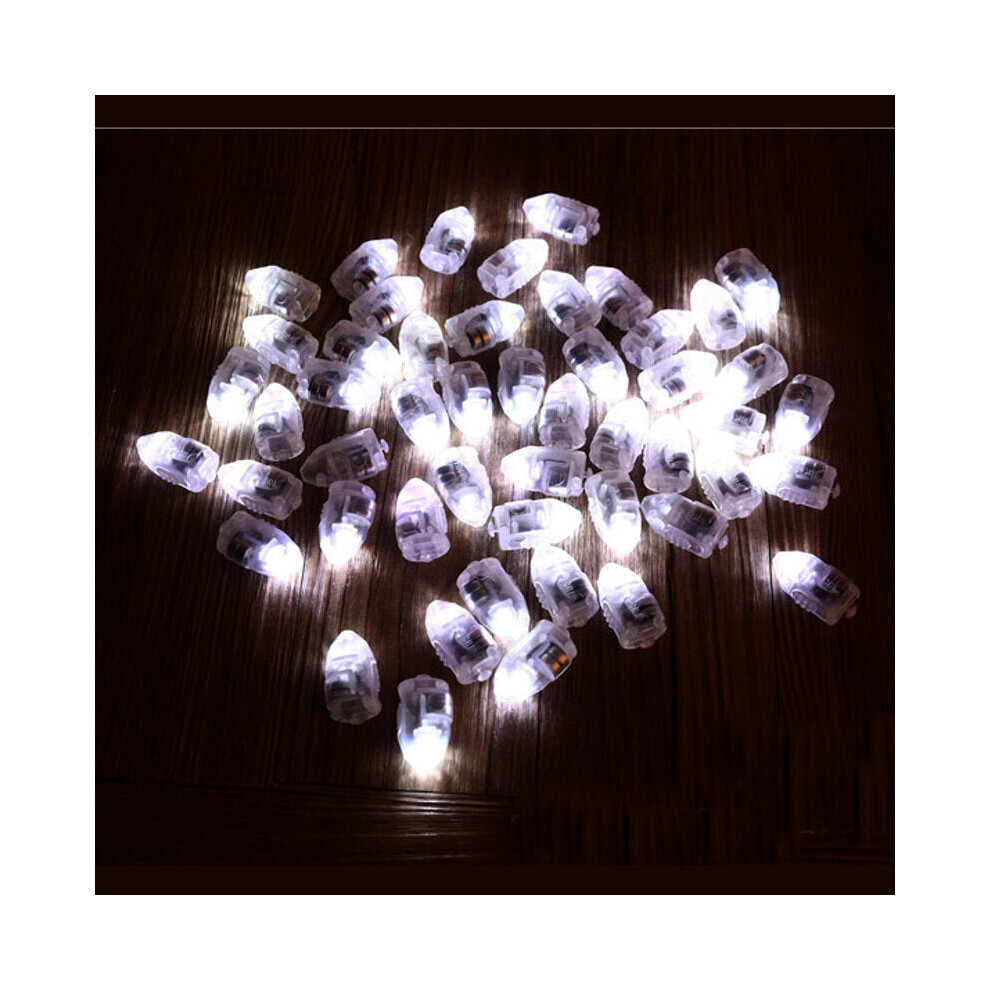 (White) 50Pcs/Lot LED Lamps Balloon Lights for Paper Lantern Balloon Multicolor Christmas Party Decor