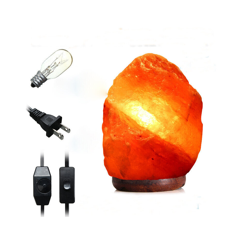 (On/Off Switch) 30 X 18CM Natural Himalayan Ionic Air Purifier Rock Crystal Salt Lamp Table Night Light