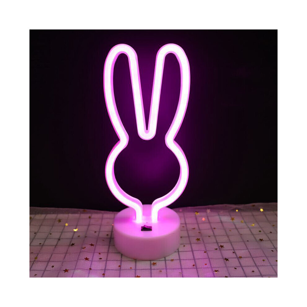 (Rabbit sign light) Upgrade Neon Night Light Rabbit Vibrato Anchor Bigmouth Bird Creative Night Light Spot