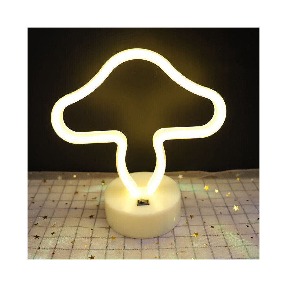 (Mashroom sign light) Upgrade Neon Night Light Rabbit Vibrato Anchor Bigmouth Bird Creative Night Light Spot