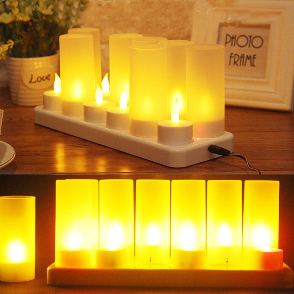 12PCS LED Rechargeable Candle Lamps Flameless Warm Tea Light Decoration-image-OPC-PCJVYZP-NEW