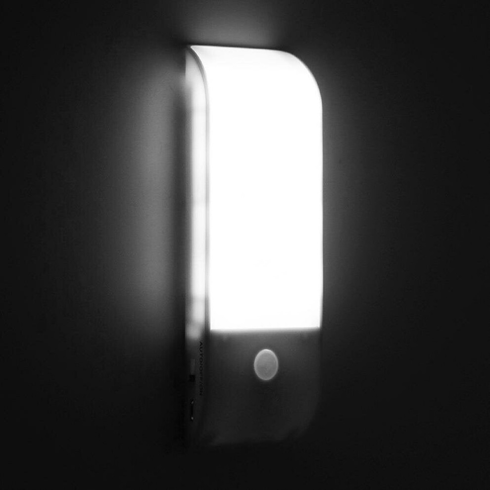 (White light) 12 LED USB Rechargeable Kitchen PIR Motion Sensor LED Light Bedroom Portable Wireless Wall Lamp Night Light LED Lights For Home