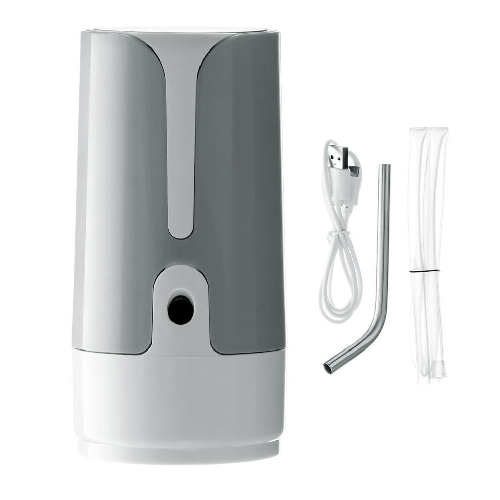 (Grey) Intelligent Portable Electric Auto Water Pump USB Dispenser Bottle Button Switch Drinking Quantitative Function