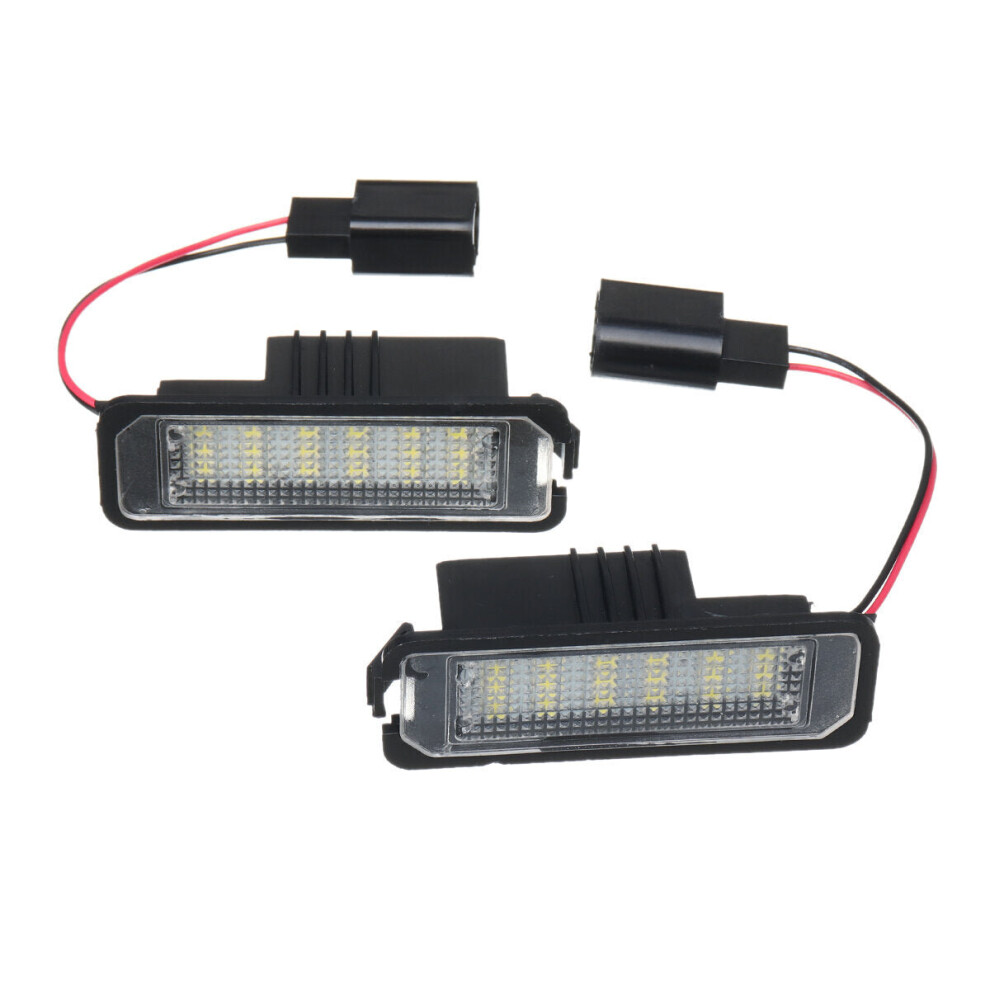 2Pcs 18 Led License Number Plate Car Lights For Vw Golf Mk4 Mk5 Mk6 Passat Lupo Polo 9N 4250937525220