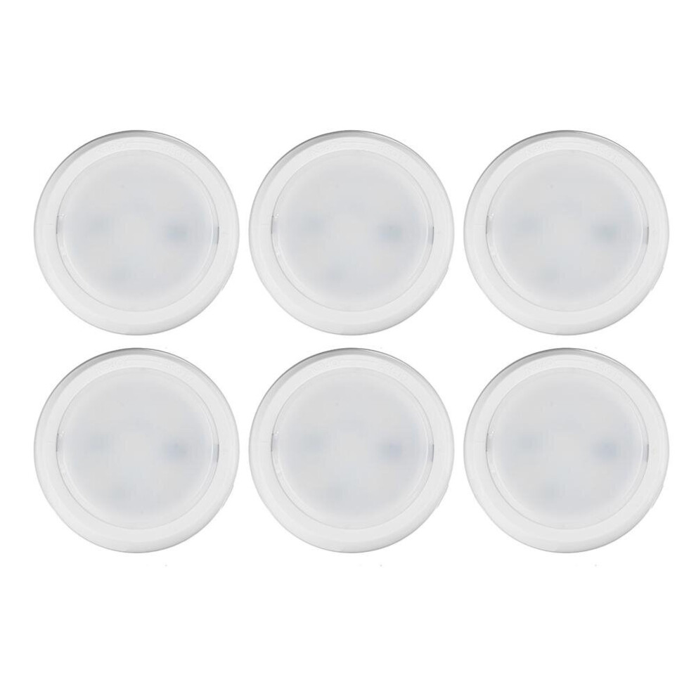 (White) 6pcs LED Night Light RGBW / White Wiress Remote Contro Cabinet Light for Bedroom Kitchen Closet