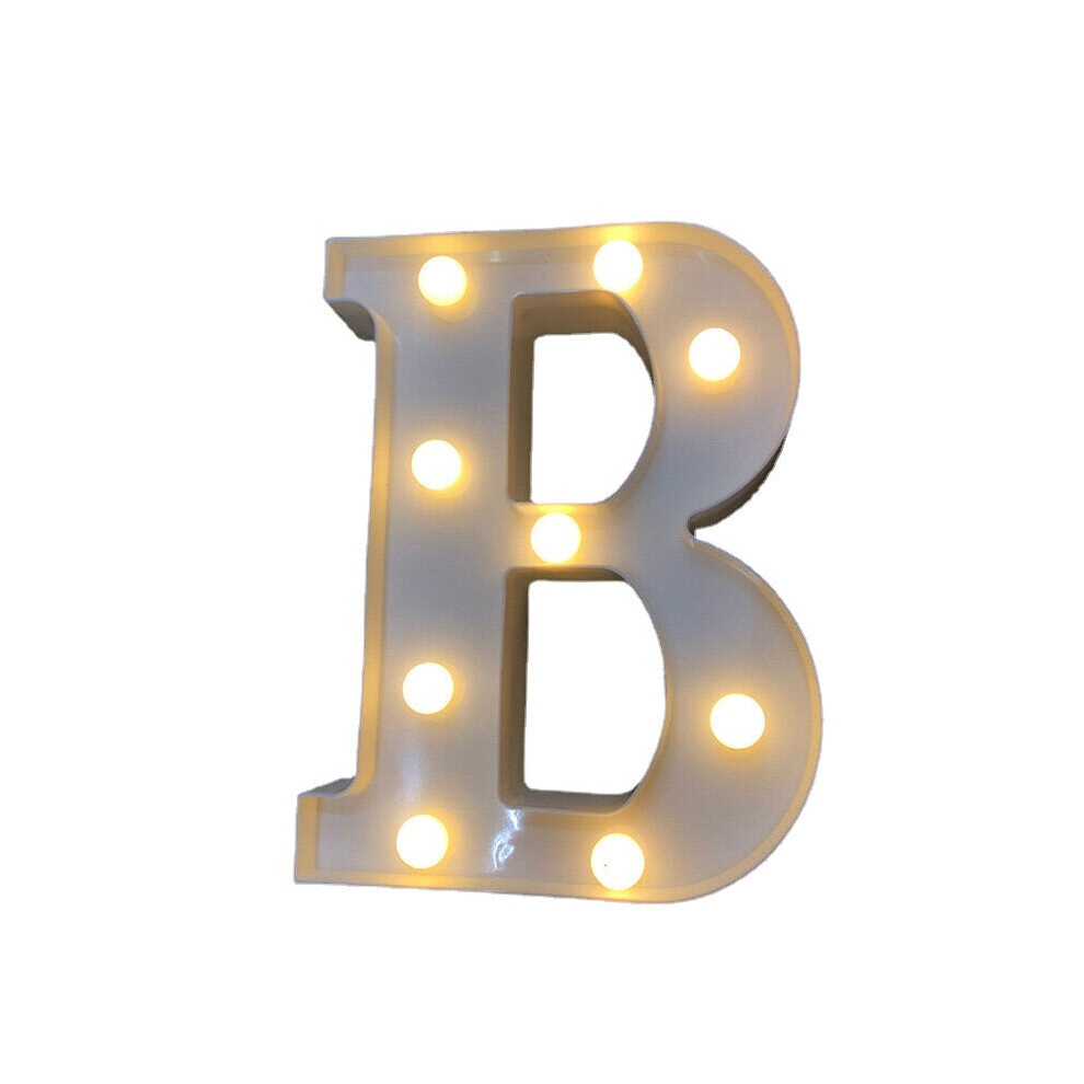 (B) LED English Letter And Symbol Pattern Night Light Home Room Proposal Decor Creative Modeling Lights For Bedroom Birthday Party