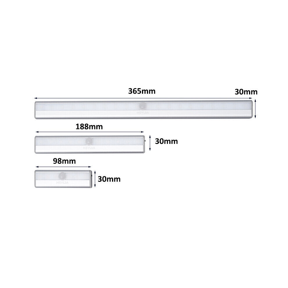 (Natural Color, 6LED) Light & Motion Sensor Under Cabinet Lights Wireless Ultra-Thin Wardrobe Light