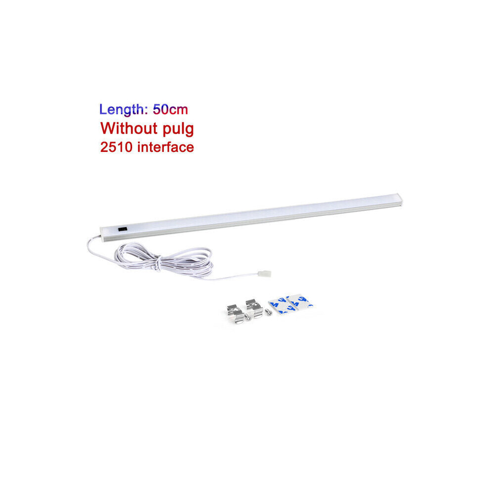 (50cm 2510 interface, Warm White) LED Cabinet Light Wireless Hand Sweep Closet Lamp Infrared Sensing Night Light Intellgent Induction Strip for Cabinet Wardorbe Kitchen Lighting