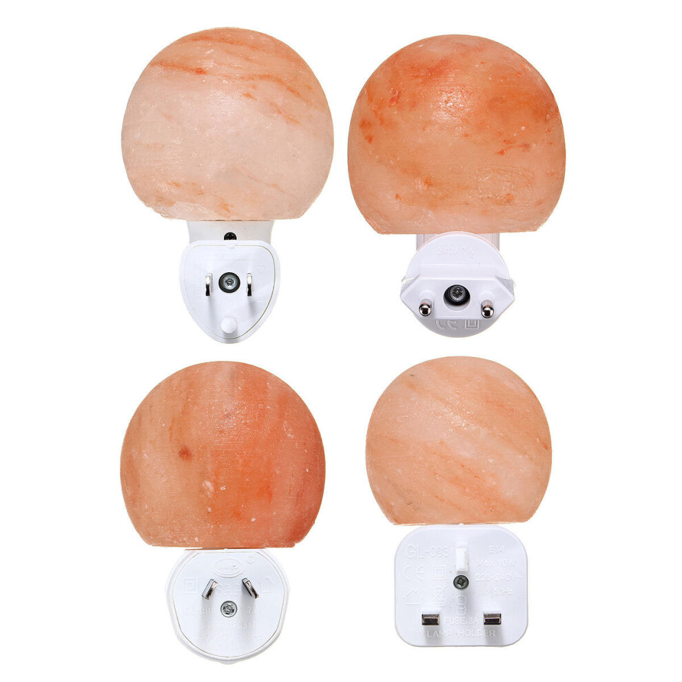 (UK Plug) Mini Cute Hand Carved Natural Crystal Himalayan Salt Night Light Wall Lamp Gift