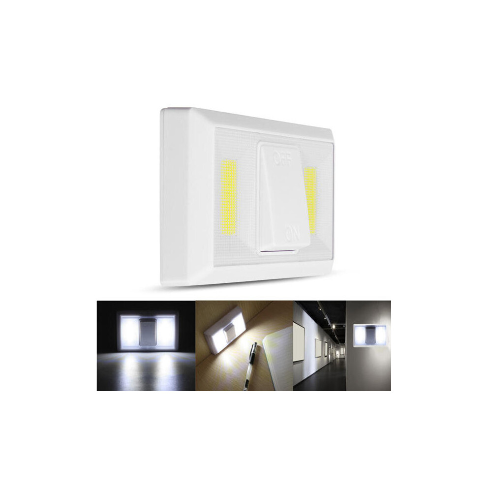 Battery Operated Wireless COB LED Night Light Super Bright Switch Lamp for Cabinet Closet Garage