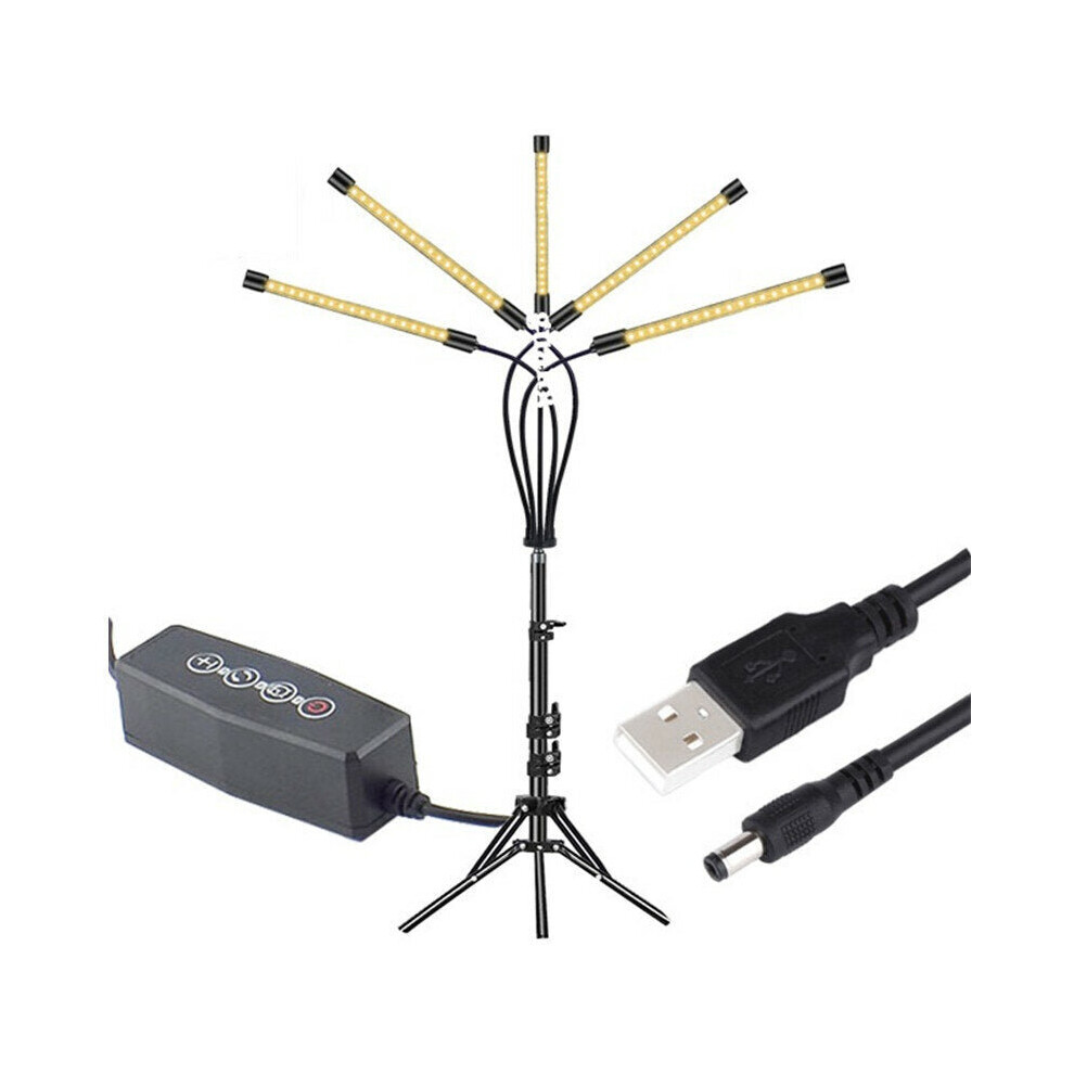 (Yellow) LED Grow Light Remote Control Plant Growing Lamp Lights with Tripod for Indoor Plants