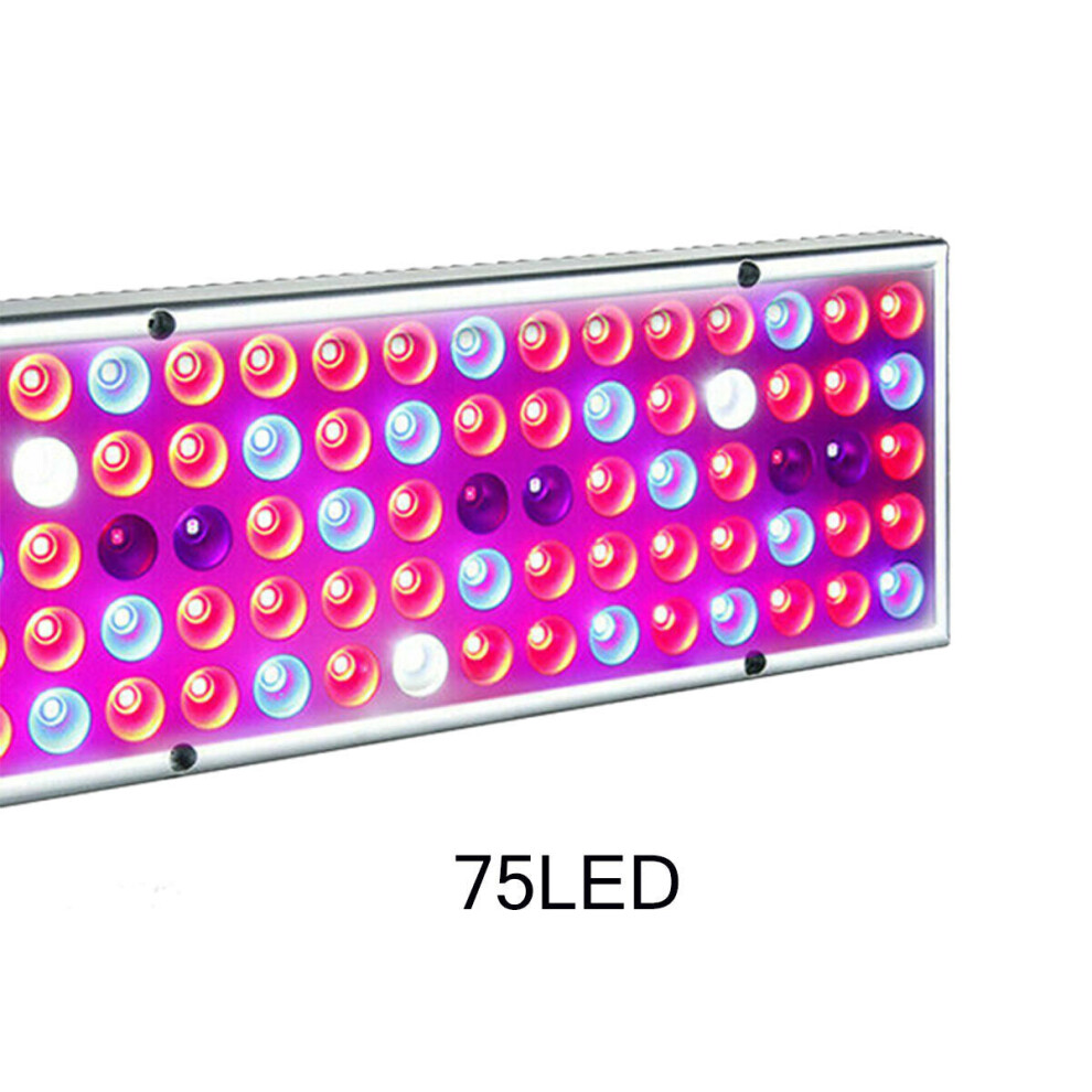 (UK Plug, 75LED) LED Grow Light Hydroponic Full Spectrum Indoor Plant Flower Growing Bloom Lamp 85-265V