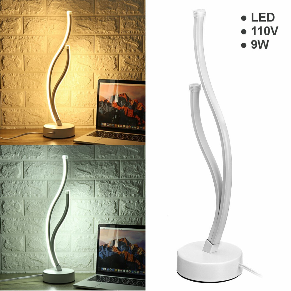 (Warm light) Modern LED Table Lamp Bedside Desk Bedroom Night Lighting Fixture Decoration