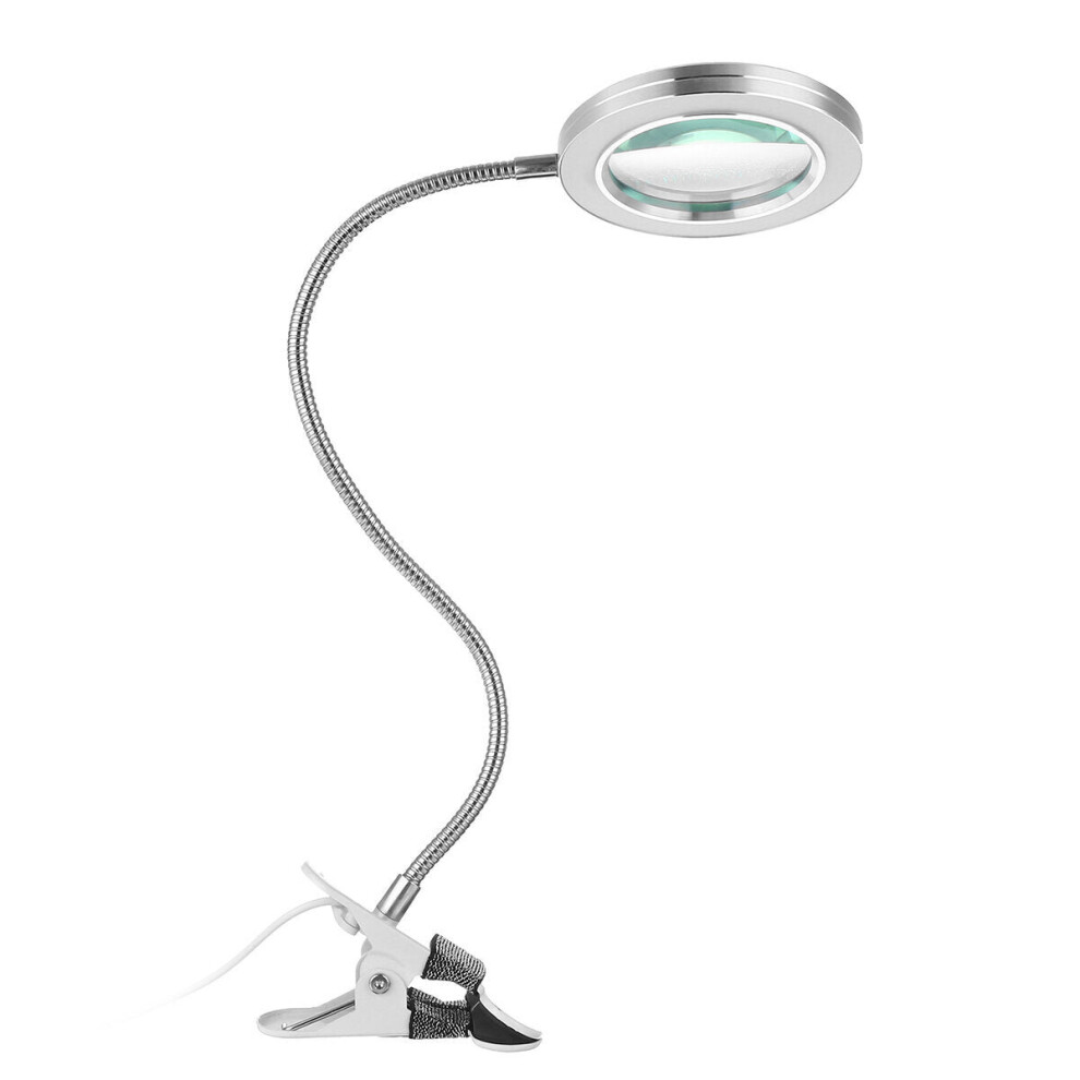 (Infinite Dimming Lamp) Magnifying LED Lamp USB Charging Table Light Clip-on Lamp Beauty Tattoo Reading