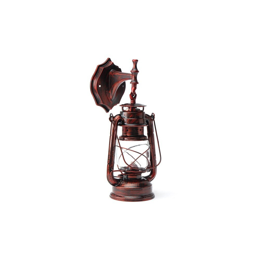 (Red Bronze) Antique Vintage Exterior Lantern Wall Lamp Bar Cafe Sconce Lighting Fixture