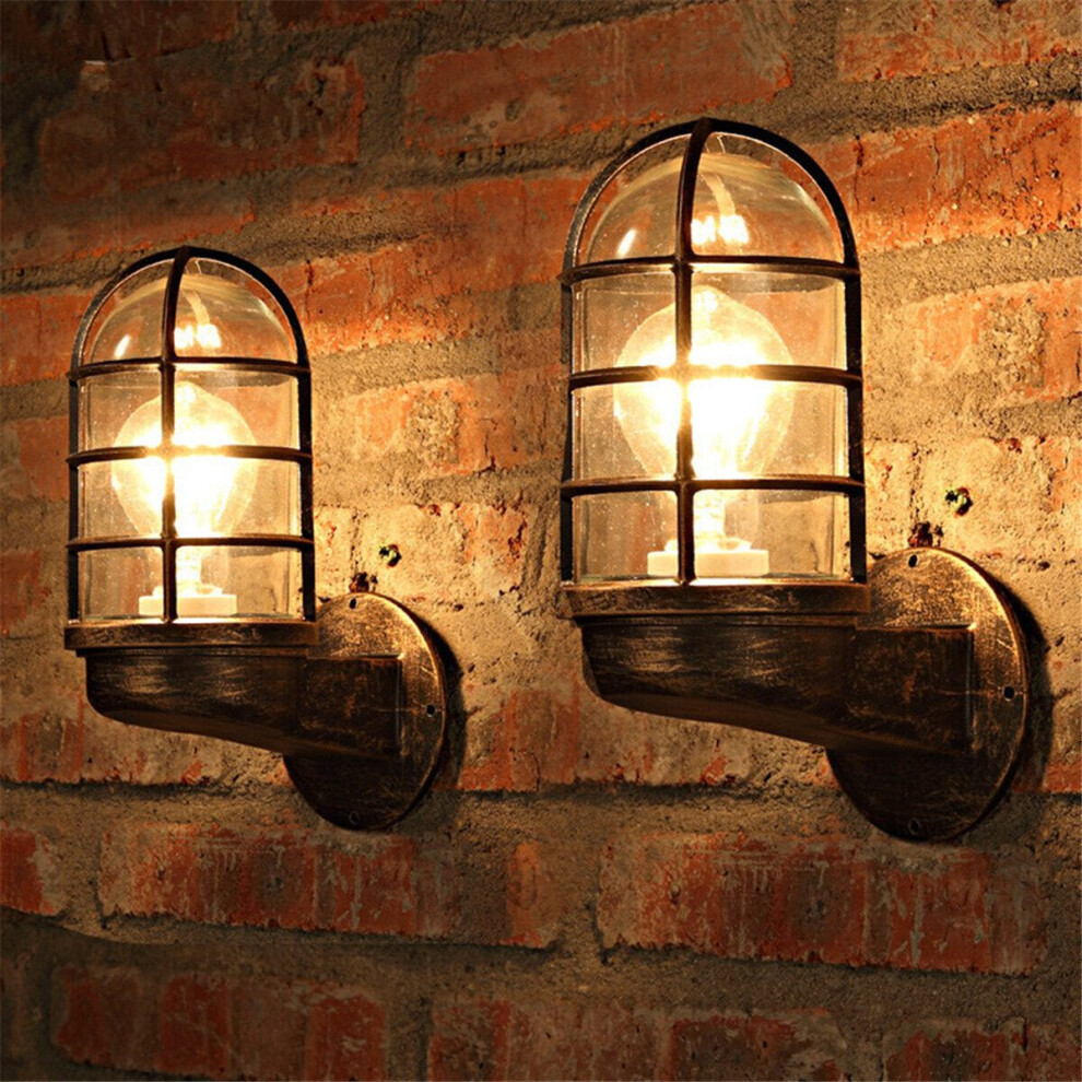 Wall Lamp Iron Rustic Copper Steampunk Lamp Sconce