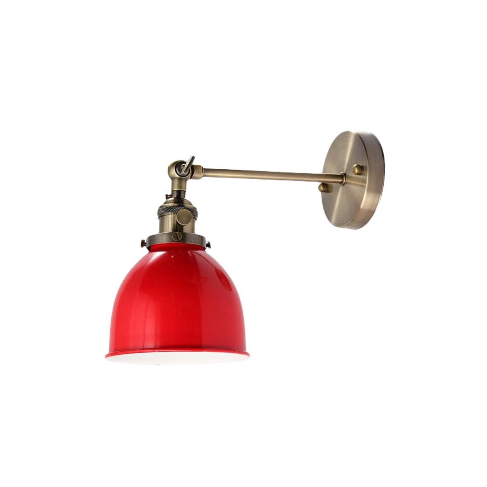 (Red) Modern Vintage Sconce Edison Wall Light Bulb Lamp shape Cafe Bar Coffee