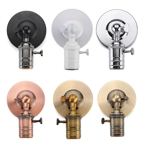 (Gold) Modern Edison Vintage Ceiling Light Wall Lamp Bulb Holder Socket Sconce 1