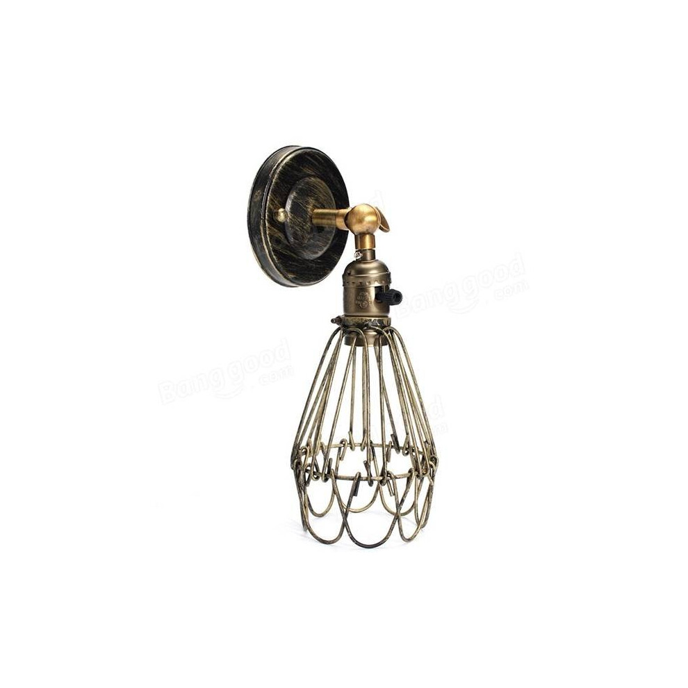 (Brass Bronze) Metal Vintage Rustic Sconce Wall Light Edison Lamp Bulb Fixture