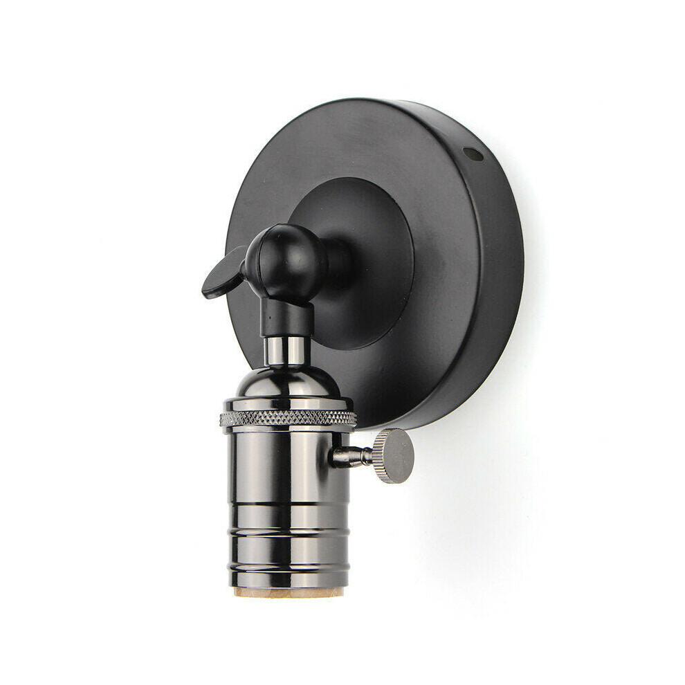 (Black) Modern Edison Vintage Ceiling Light Wall Lamp Bulb Holder Socket Sconce