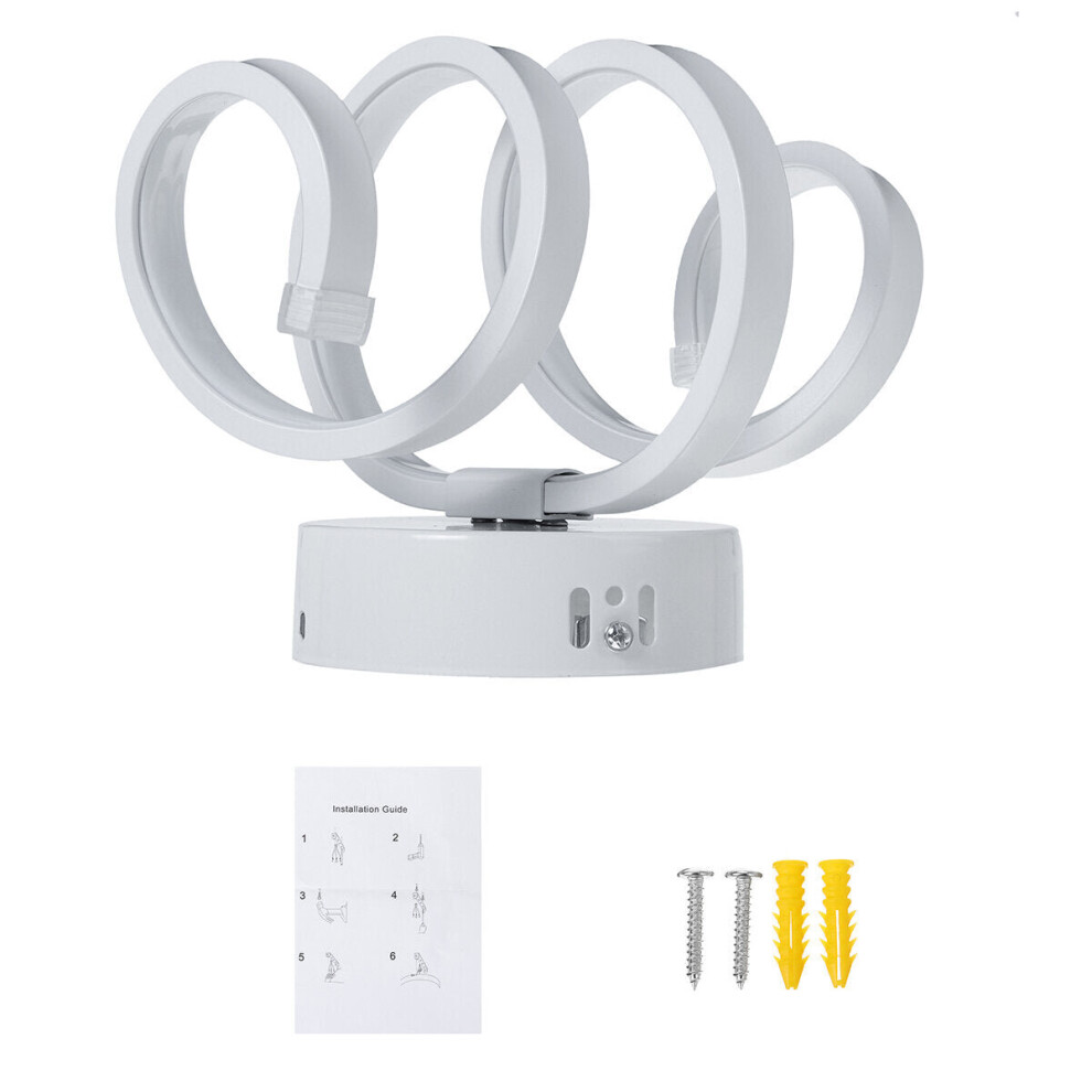 (White) 9W LED Ceiling Light RGB Speaker Dimmer Wall Lamp Installation Light PC
