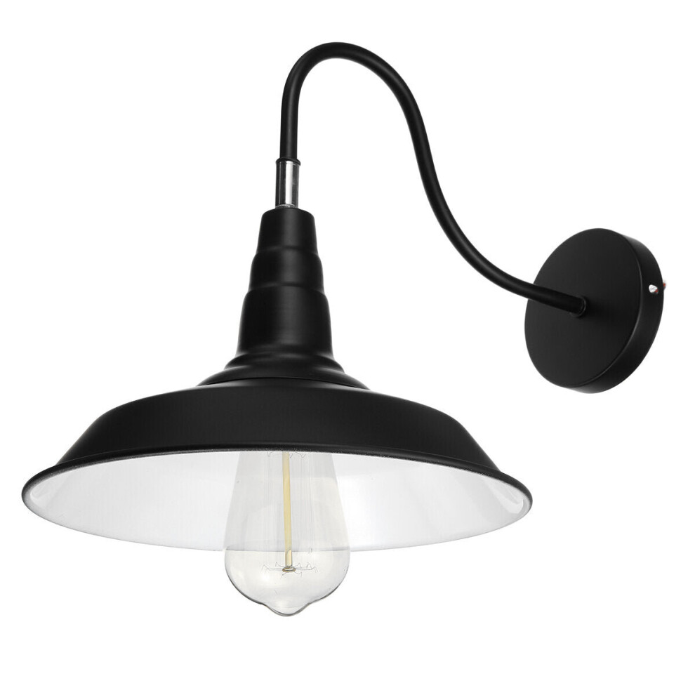 (Black and White) Retro Vintage Wall Light American Rustic Industrial Lamp for Indoor Home Bedroom Hallway AC220V