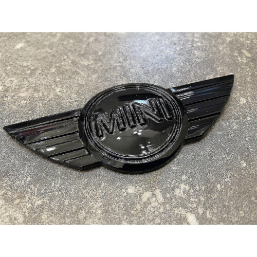 2x Mini R50 R56 R57 R58 R59 Gloss Black Metal Bonnet/boot Badges on OnBuy