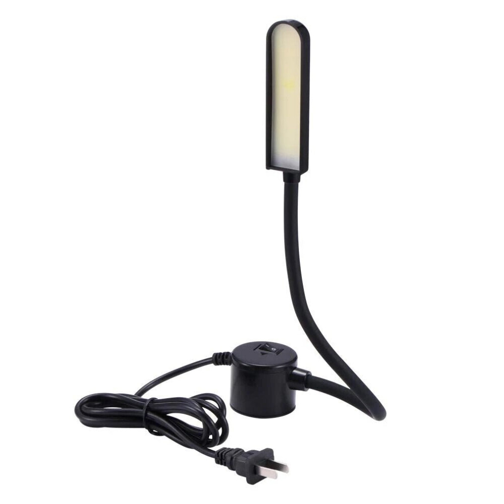 (US Plug) 6W 220V COB LED Sewing Machine Working Light DeskLamp with Magnetic Mounting Base for Lathes Drill Presses Workbenches