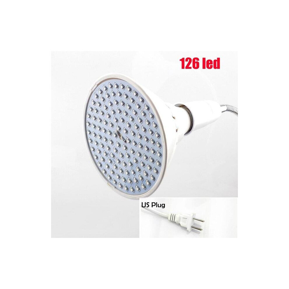 (126LED US Plug) 60 126 200 LED Plant Grow Light Bulb 360 Desk Chip Flexible Growth Lamp for Greenhouse Flower