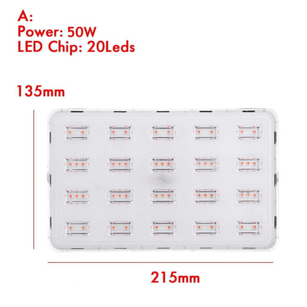 (50W) 500W 100W LED Grow Light Hydroponic Full Spectrum Flower Bloom Indoor Outdoor Seeds Planting Lamp AC220V