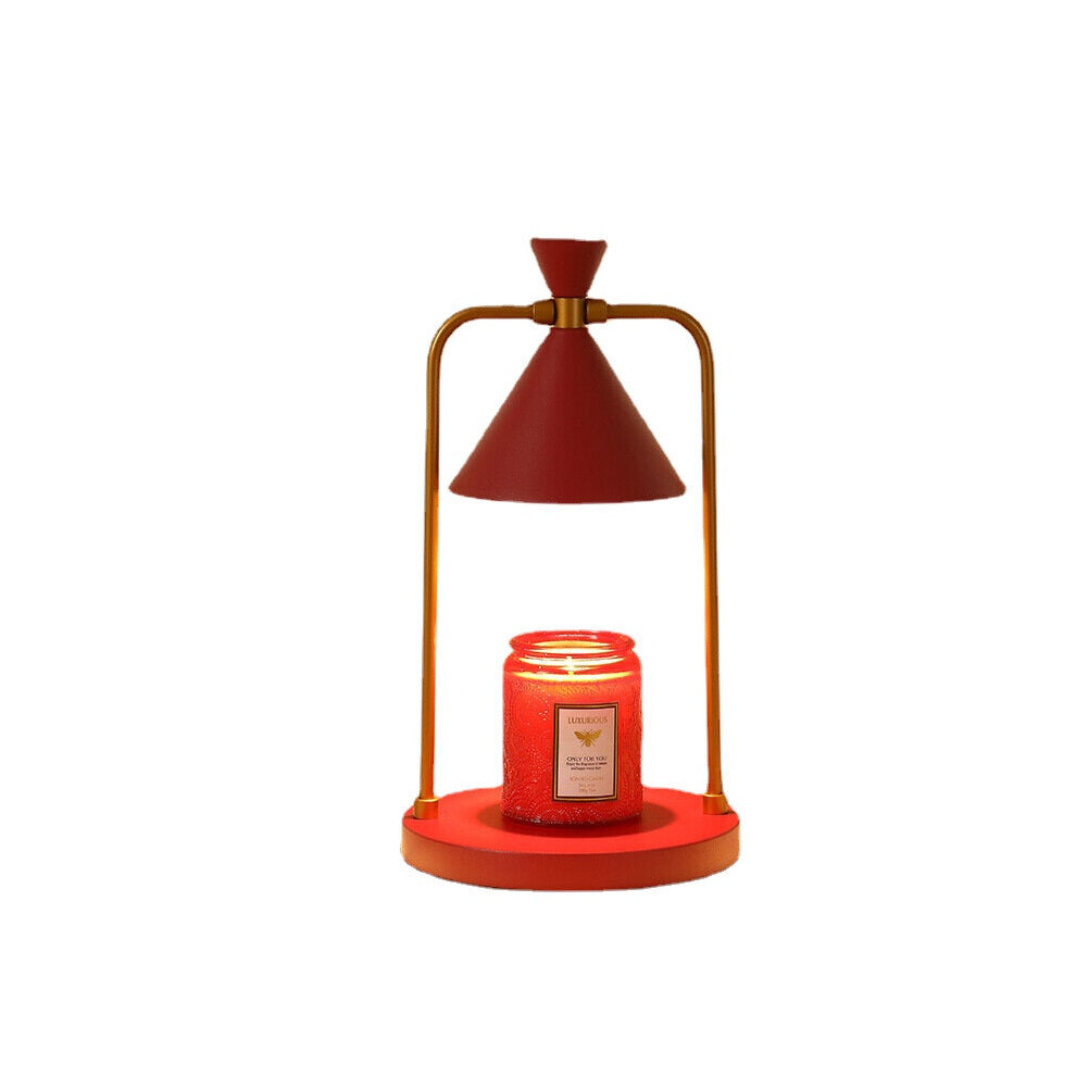 (Red, UK Plug) Candle Warmer Electric Wax Melt Lamp Lantern For Top-Down Candle Melting Waxing Burner Aromatherapy Lamp Table Lamp For Spa Club